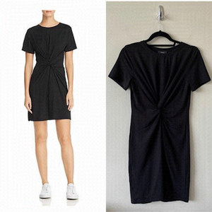 Theory-Black Knot Tee Mini Dress (Size:Small)